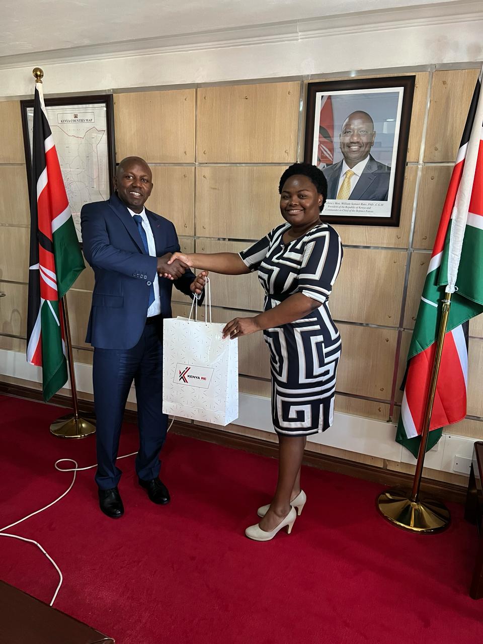 EMERITUS RE (BOTSWANA) MD PAYS COURTESY CALL ON KENYA RE GROUP MD